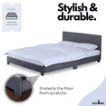 thumbnail image 6 of Full Bed Frame with Headboard | Upholstered Platform Bed Frame , Sturdy Wooden Slats & Metal Frame, 6 of 6