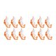 thumbnail image 4 of Guardurnaity 6 pares de fibras acrílicas suaves duraderas absorbentes de sudor fijas transpirables Colorfast Fit para todos los pies naranja Naranja METRO 2piezas, 4 of 4