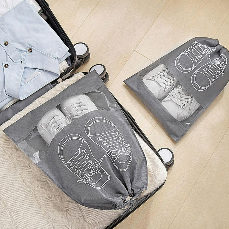 Shoes Storage Bag, Closet Organizer, Non-woven Travel Portable Bag