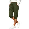 thumbnail image 5 of SwiftWear Women's Cargo Capri Pants with 4 Pockets Drawstring Elastic Waist Casual Cropped Joggers, 5 of 8