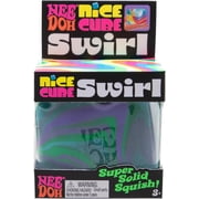 Schylling NeeDoh Nice Cube Swirl - Sensory Toy with a Super Solid Squish - Unique, Swirling Color Blend - Ages 3 and Up - Blue/Green; One Cube Per Pack