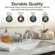 thumbnail image 4 of Grifo Dura Faucet DF-PL620C-SN Níquel Satinado Cepillado de 2 Palancas, 4 of 9