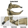 thumbnail image 4 of Unique Bargains 1 Pc Double Layered Bow Knot Headband Hairband for Women Khaki 2.6 Inch Wide, 4 of 7