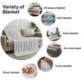 thumbnail image 6 of Throw Blanket for Couch Solid Color Soft Fleece Flannel Blankets Cozy Lightweight Blanket for Home Sofa Living Room Light Grey Pearl Grey Bed Throws 60" x 80", 6 of 9