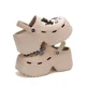 thumbnail image 5 of Sandalias de plataforma para Mujer, zuecos de cuña con suela gruesa, Punta cerrada, antideslizantes, para exteriores, 2024, 5 of 5