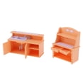 thumbnail image 3 of Juego de muebles de cocina de plástico para casa de muñecas perfecl fregadero pequeña naranja, 3 of 8