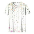 thumbnail image 4 of Sexlip Women's Lace Accent Short Sleeve Top Elegant Design Soft Fabric Daily Casual Wear Multicolor XXXXXL, 4 of 4