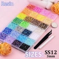 thumbnail image 5 of 24 - Color Flatback Rhinestone Kit with Storage Box - DIY Craft Gems for Nail Art, Phone Case & Jewelry Making, Includes B7000 Glue, Tweezers & Wax Pencil, 5 of 8
