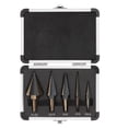 thumbnail image 1 of 5pcs High Speed Steel 4241 Step Drill Bit Set Metal Drilling Tool for Metal Wood Drilling Tool with Aluminum Box Step Cone Drill, 1 of 7