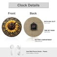 thumbnail image 3 of Wall Clock Decorative - Classic Sunflower Print 2D Vintage Wall Clocks Battery Operated Silent Non-Ticking for Bedroom, Living Room, Kitchen, Office, Classroom, 10 Inch, 3 of 7