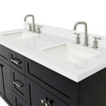thumbnail image 4 of Ariel Hamlet 61 In. Double Rectangle Sink Vanity With White Quartz Countertop In Black, 4 of 11