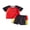 Multi-Color, variant on Toddler Baby 6M 12M 18M 24M 2T 3T 4T Football Outfit Different Teams Design Crew Neck Short Sleeve Jersey and Shorts 2 Pcs Set