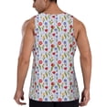 thumbnail image 3 of Xecao Tulips Flowers Men's Tank Top Workout Quick Dry Sleeveless Gym Jogging Muscle Shirts Summer Swim Beach Tops, 3 of 9