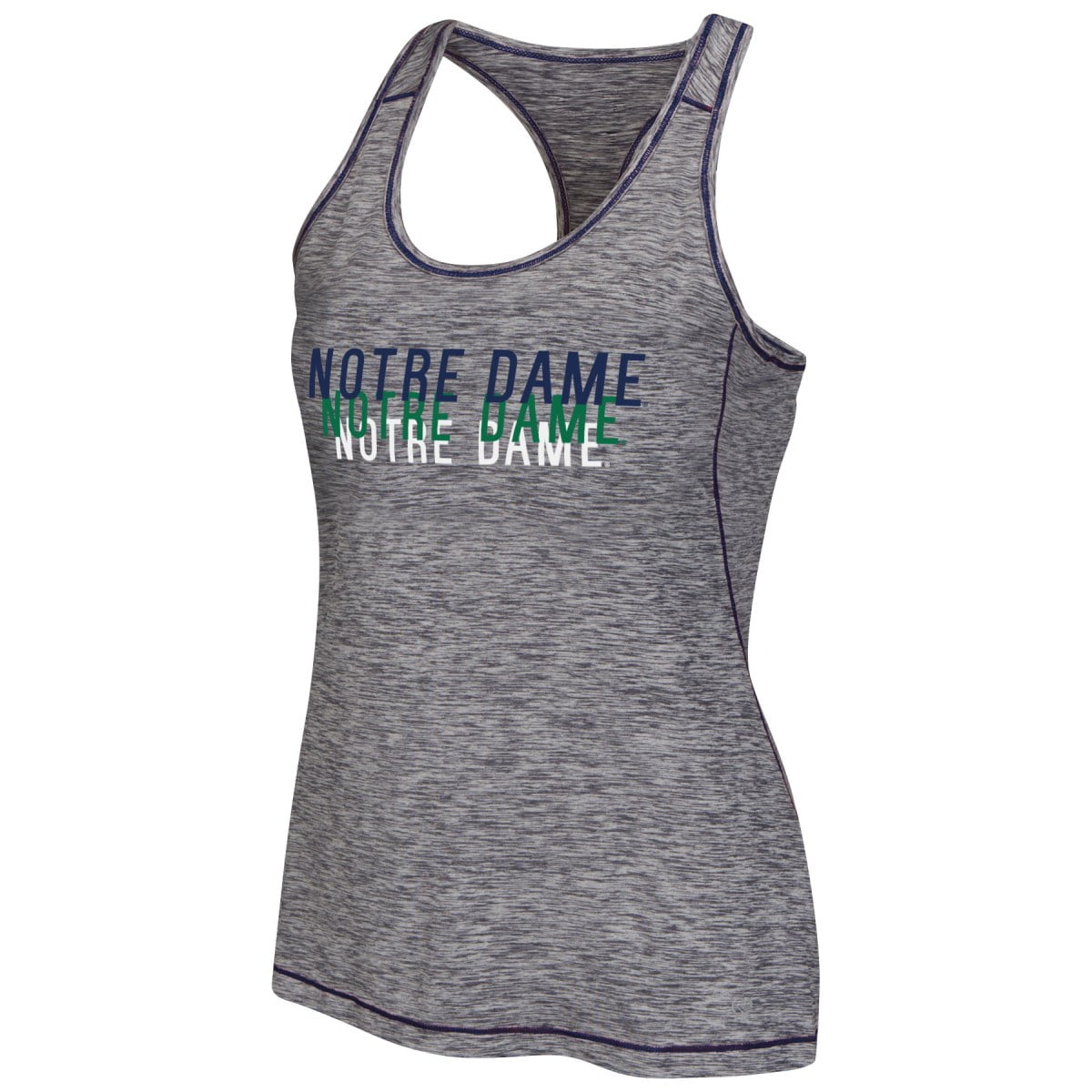 Notre Dame Fighting Irish Women's "Race Course" Performance Racer Back Tank Top by Colosseum