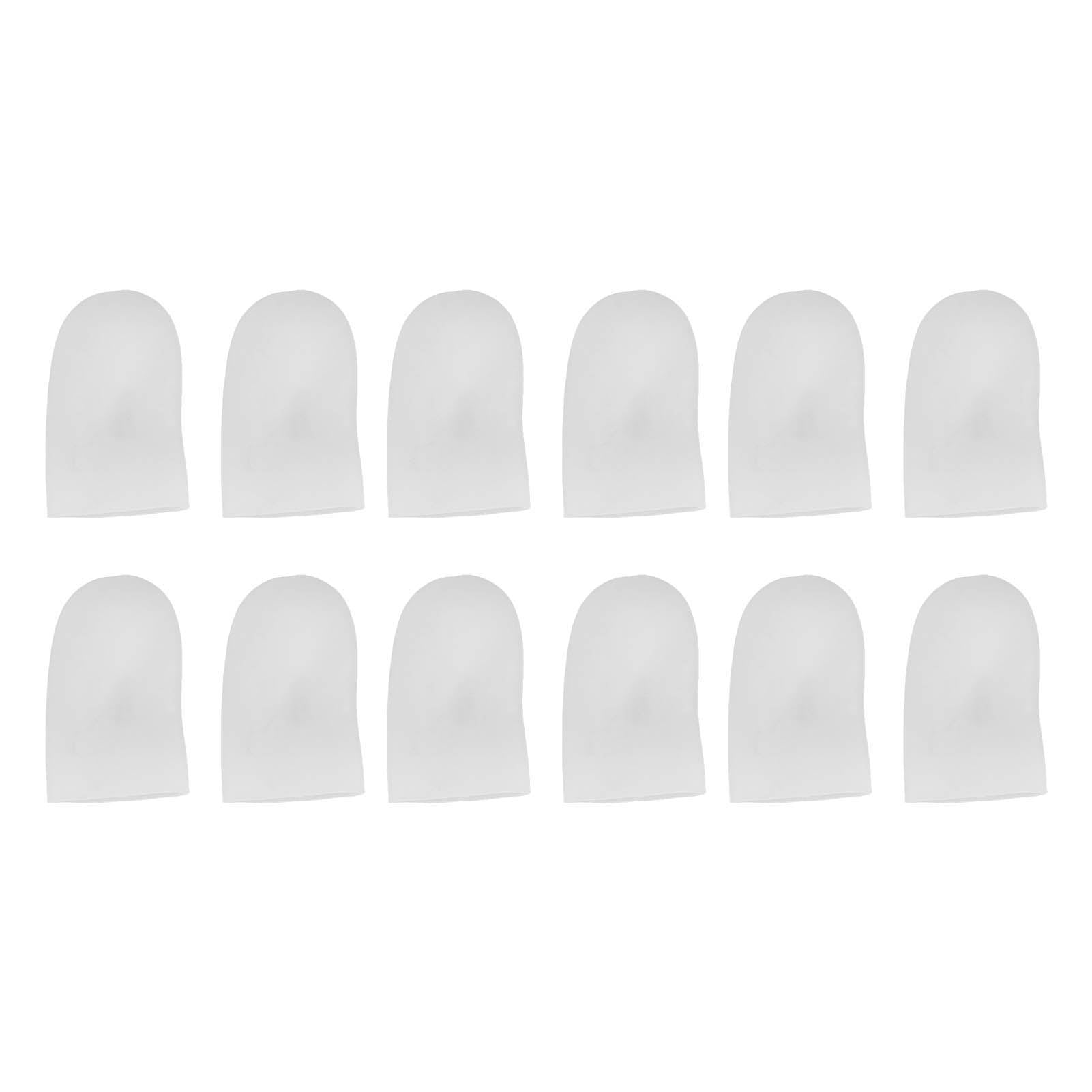Embouts D'orteils En Silicone Unisexes, Protège-ongles, Coussinets, 6x2.5 Cm, Blanc