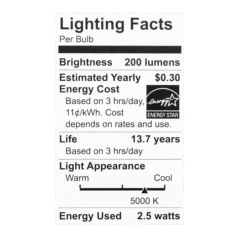 EcoSmart 25-Watt Equivalent B11 Candle Dimmable Energy Star Clear Glass Filament Vintage LED Light Bulb Daylight (3-Pack)
