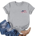 thumbnail image 6 of Duqingm American Flag Shirt Patriotic Shirts for Women 4th of July T Shirts American Flag Graphic Tees Tops Raglan Short Sleeve Fourth of July Outfits Grey,XL, 6 of 7