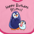 thumbnail image 4 of Inktastic Happy Birthday, Mimi- Cute Penguins Boys or Girls Baby Bib, 4 of 4
