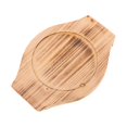 thumbnail image 3 of Wooden Casserole Mat with Handles for Home Use Light Brown Reusable Kitchen Accessory 12.6cm, 3 of 5