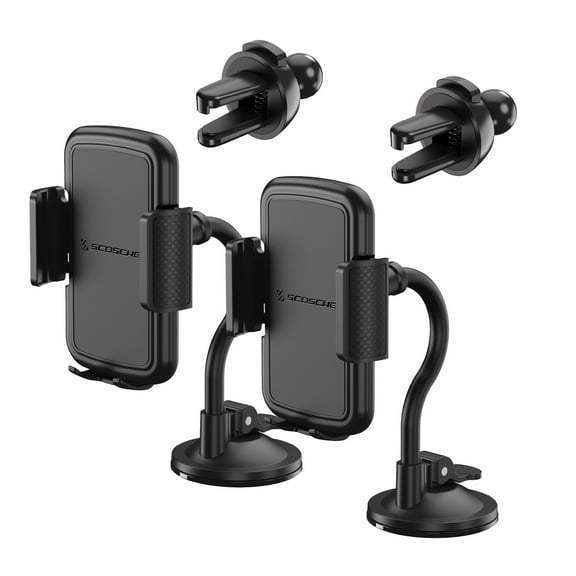Scosche SUHVWDL-2XCES0 Universal Suction Cup Phone Mount Rotatable Hands-Free Vent/Dashboard/Windshield