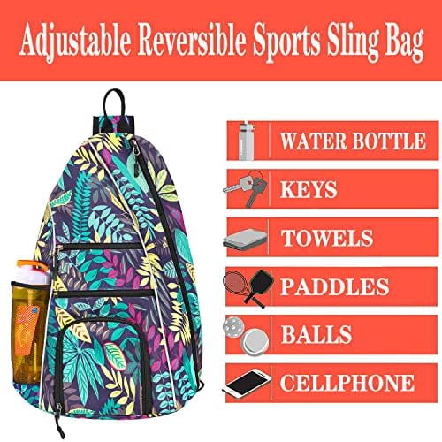 Pickleball Bag - Pickleball Bags for Women Men - Pickleball Backpack - Travel Pickleball Paddle Case, Pickle Ball Bag for Pickleball Paddle Tennis Racket, Protable Pickleball Sling Bag