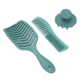 thumbnail image 3 of Hair Brush Paddle Comb Set, Smoothness Handle Comfortable Experience Hair Brush Comb Set  for Living Room for Friend, 3 of 7