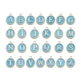 thumbnail image 1 of 26pcs 12mm Botón a Presión Charm Button Alfabetos Charm Button Fabricación de Joyas - Azul Sunnimix A Z Letter Charms Charm de esmalte, 1 of 8