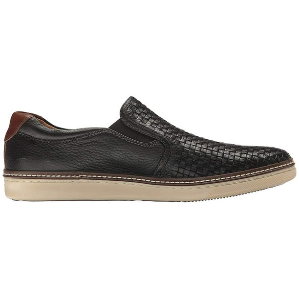 Johnston & Murphy McGuffey Woven Casual Slip-On Sneaker Black Full ...