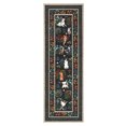 thumbnail image 2 of GlowSol 2x6 Washable Runner Rug - Machine Washable Non-Slip TPR Backing, Hand-Drawn Pet & Floral Carpet for Entryway Kitchen Bedroom, Black, 2 of 8