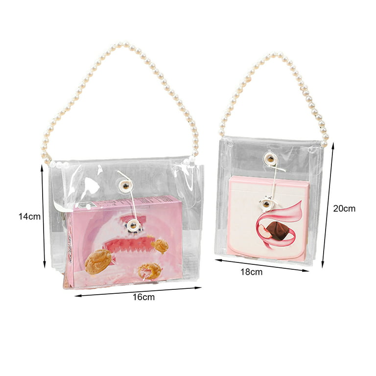 24pcs Plastic Gift Tote Bag Gift Packing Bag Clear Gift Bags Small PVC Bags  Reusable Transparent Bags 