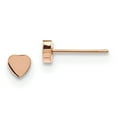 thumbnail image 1 of Boucles d'Oreilles en Acier Inoxydable Poli Coeur Ip-Plaqué Rose 4.87mm, 1 of 3