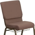 thumbnail image 3 of Flash Furniture HERCULES Series 18.5''W Church Chair in Brown Dot Fabric with Book Rack - Gold Vein Frame, 3 of 8