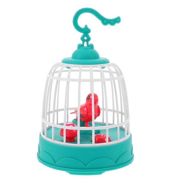 KAKOWELY simulation talking birds Singing And Chirping Birds In Cage Sound Activated Realistic Birds Toy For Office Home Decor Kids Toys Birthday Party Favors