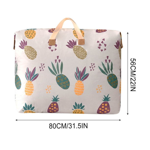 Fiudx Bolsa de Almacenamiento de Gran Capacidad, Tela No Tejida Transpirable, Diseño Extragrande, Cubo de Almacenamiento Plegable, Organizador de Mantas y Colchas, Solución para Ahorrar Espacio, Vari