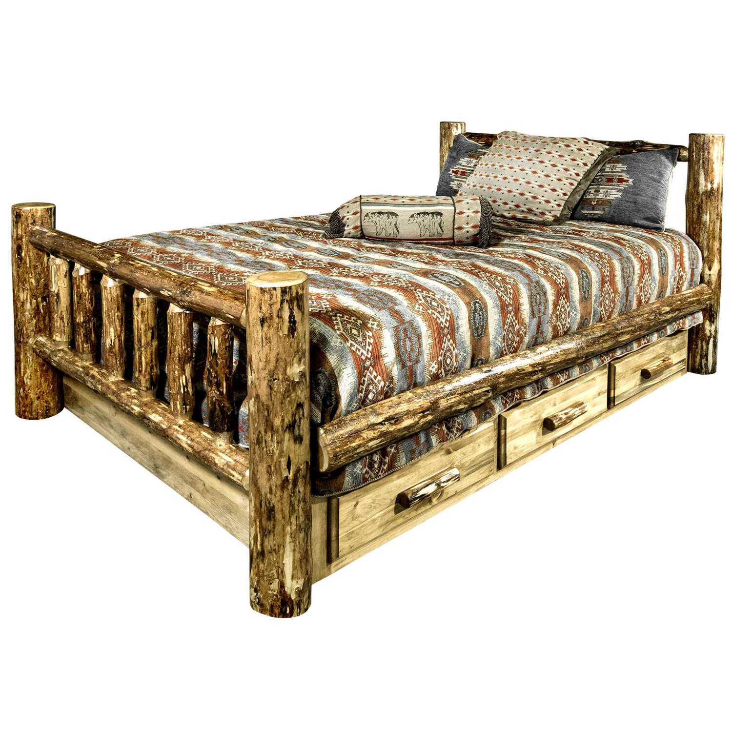 Glacier Country Collection California King Bed w/ Storage - image 3 of 5