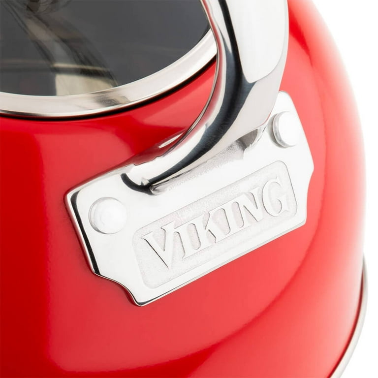 Viking 400189339RC 2.6-Quart Red Stainless Steel Tea Kettle 