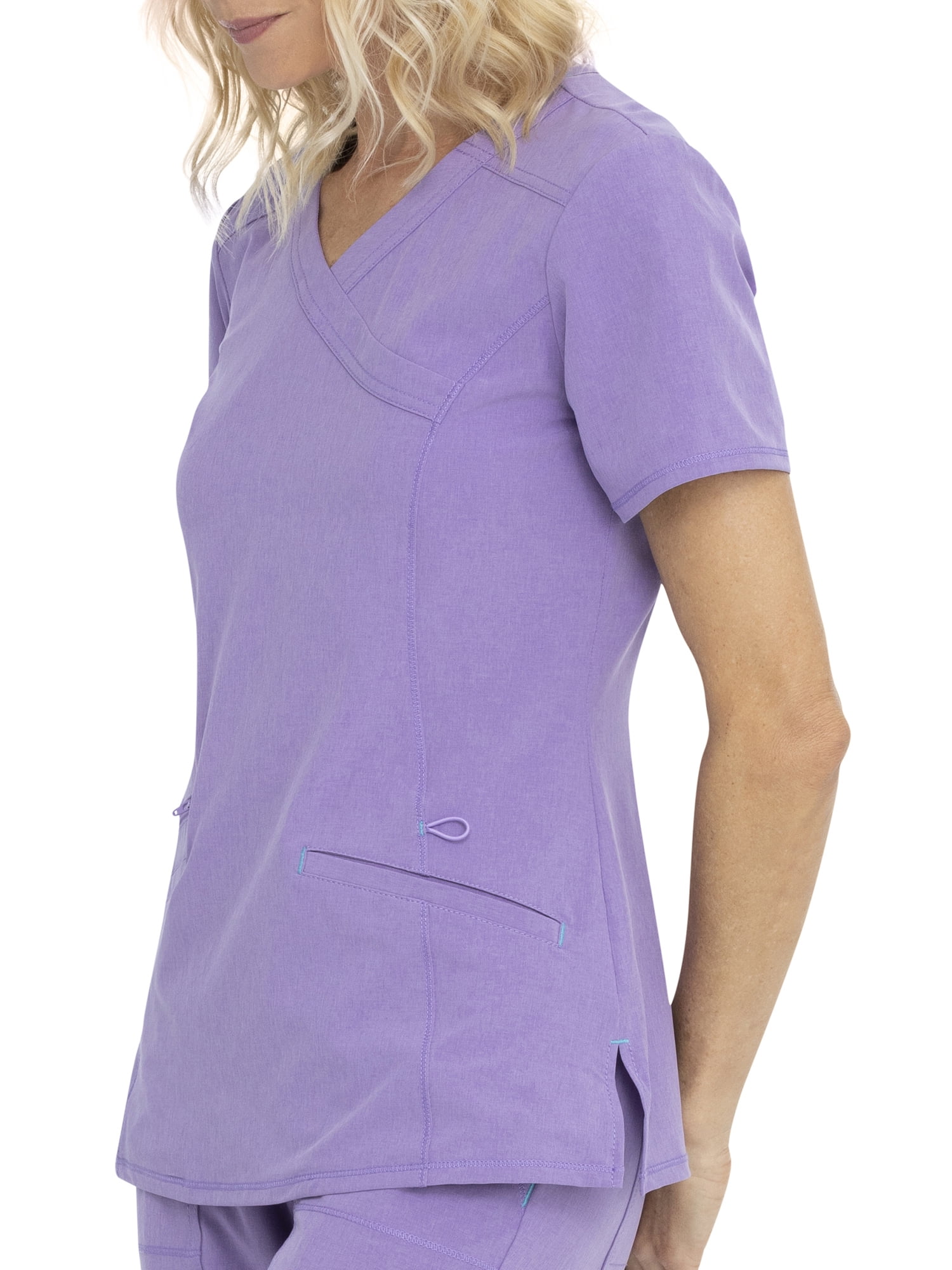 Scrubstar Women's Fashion Premium Performance Mock Wrap Scrub Top