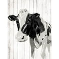 thumbnail image 2 of Grey, Jace 12x14 White Modern Wood Framed Museum Art Print Titled - Cow On The Plank, 2 of 4