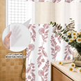 thumbnail image 3 of No Hook Shower Curtain, Red Botanical Shower Curtains for Bathroom with See Through Top Window, Pastoral Elegant Spring Floral Waterproof & Washable Bath Curtain Stall 48"x72", 3 of 9