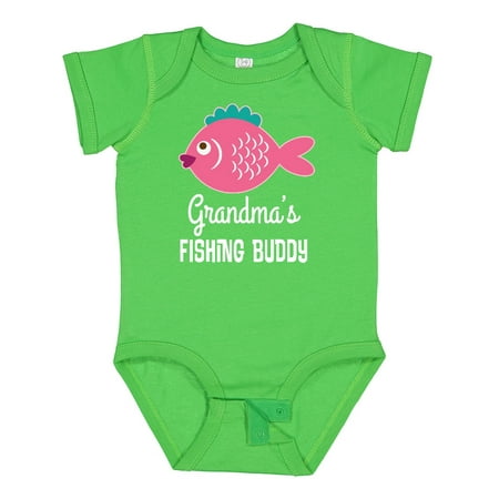 

Inktastic Grandma Fishing Buddy Cute Girls Gift Baby Girl Bodysuit