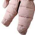 thumbnail image 6 of GYRATEDREAM Infant Toddler Boys Girls Snowsuit Newborn Winter Coat Warm Hooded Romper Jumpsuit Outwear Jacket for 9-12M Pink, 6 of 9