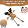 thumbnail image 3 of SPOT Dura-Fused Leather Forest Animals - Dog Toy with Squeaker and Rope Limbs, Real Leather and Jute Chew Toy, Durable No-Stuffing Toy For Light to Moderate Chewers - 14in, Assorted Styles, 1 Piece, 3 of 4