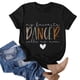thumbnail image 4 of Camiseta «My Favorite Dancer Call Me Mom» (Mi bailarina favorita, llámame mamá): cuello redondo, estampado a doble cara, versátil para ocasiones informales y fiestas, lavable a máquina, corte favor, 4 of 4