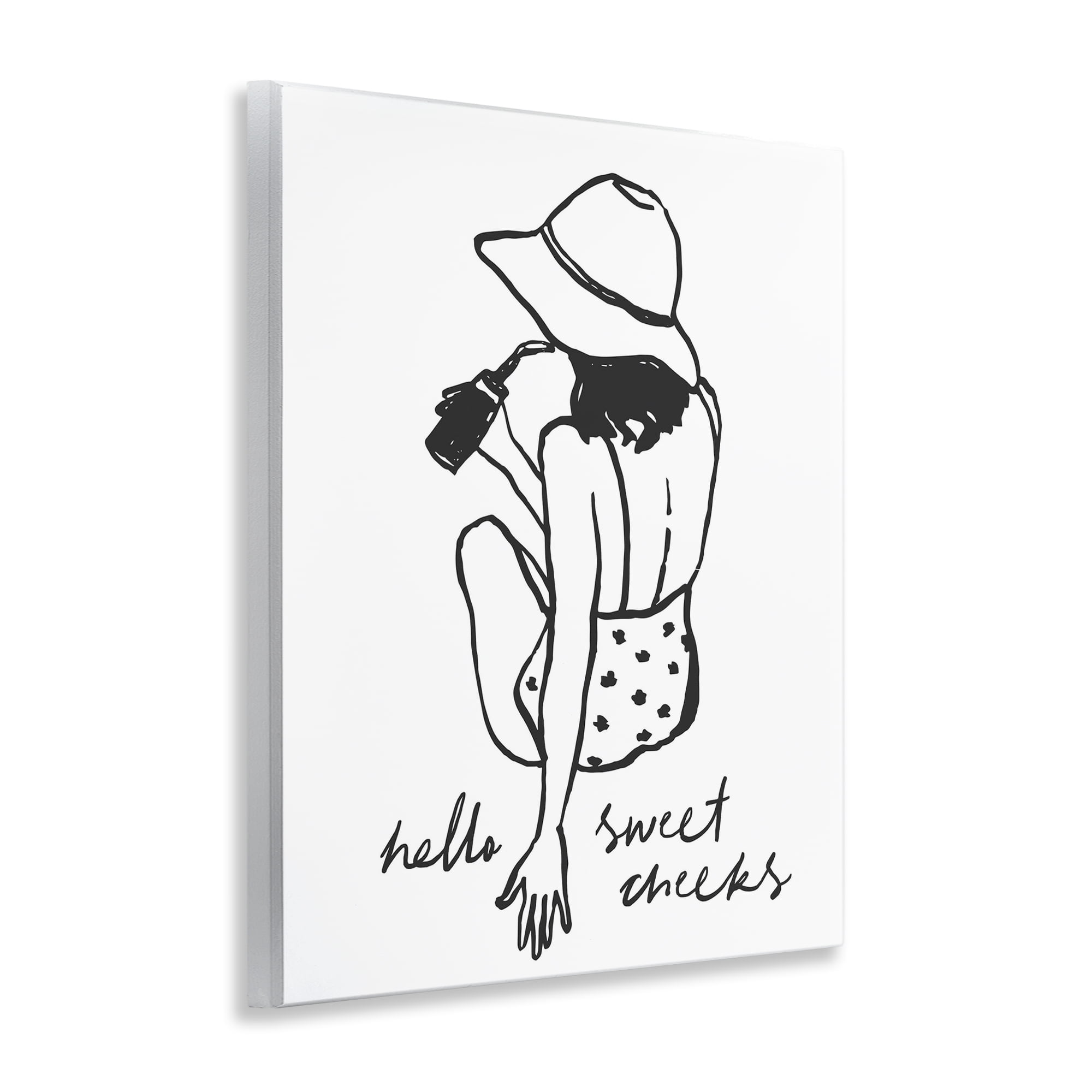 Stupell Industries Bathroom Refresh Sweet Cheeks Wall Plaque Art, design by Lettered and Lined