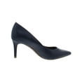 thumbnail image 2 of Alfani Women's Padded Comfort Jeules Pointed Toe Stiletto Slip on Leather Pumps Navy  Size 11 M, 2 of 3