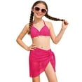 thumbnail image 2 of Hessimy Girls Swimsuit Two Pieces Bikini Set Ruffle Bathing Suits Flounced Tankini Swimwear,Ruffle Trim（Hot Pink,9-10 Years), 2 of 6