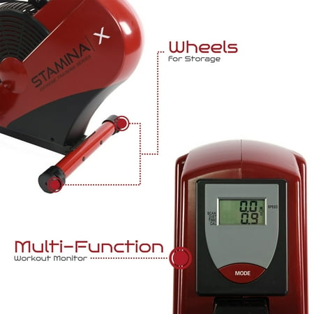 Stamina ATS Air Exercise Rowers 1401, Black and Red