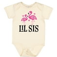thumbnail image 3 of Inktastic Little Sister Girls Lil Sis Flamingo Girls Baby Bodysuit, 3 of 5