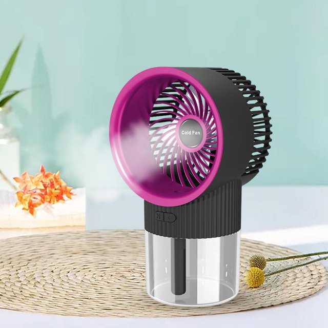 Mini humidificador perfecl Ventilador de pulverización portátil gris Aire acondicionado