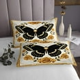 thumbnail image 3 of Manfei Black Gold Butterfly Bedspread Sets Queen Size, Dreamy Golden Blossoms Bed Quilt, Modern Aesthetic Bed Cover, Microfiber Bedroom Decorative, 3-Piece, 3 of 6
